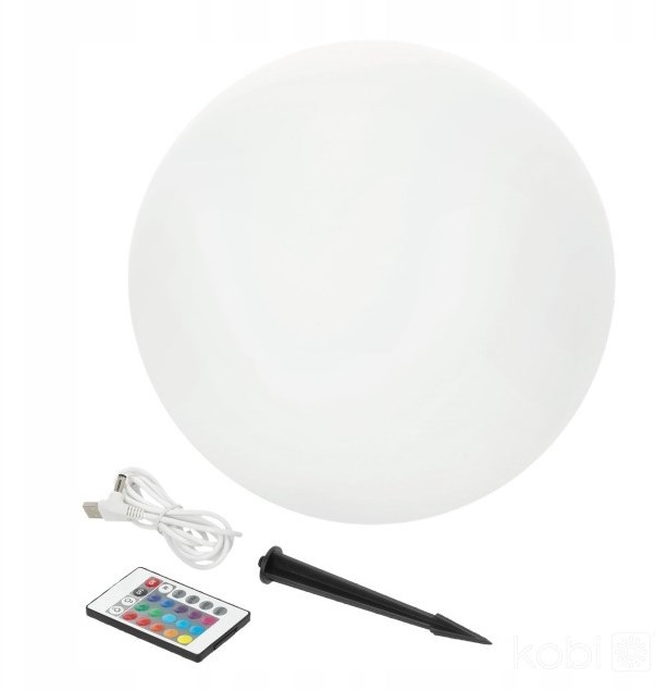 Lampa ogrodowa solarna kula LED GARDEN BALL 30 cm RGB 3000K z pilotem